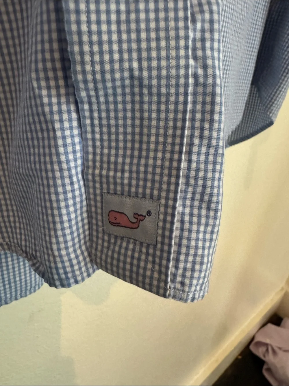 Vineyard Vines Murray Shirt Blue Gingham Button Down Mens L 100% Cotton Preppy